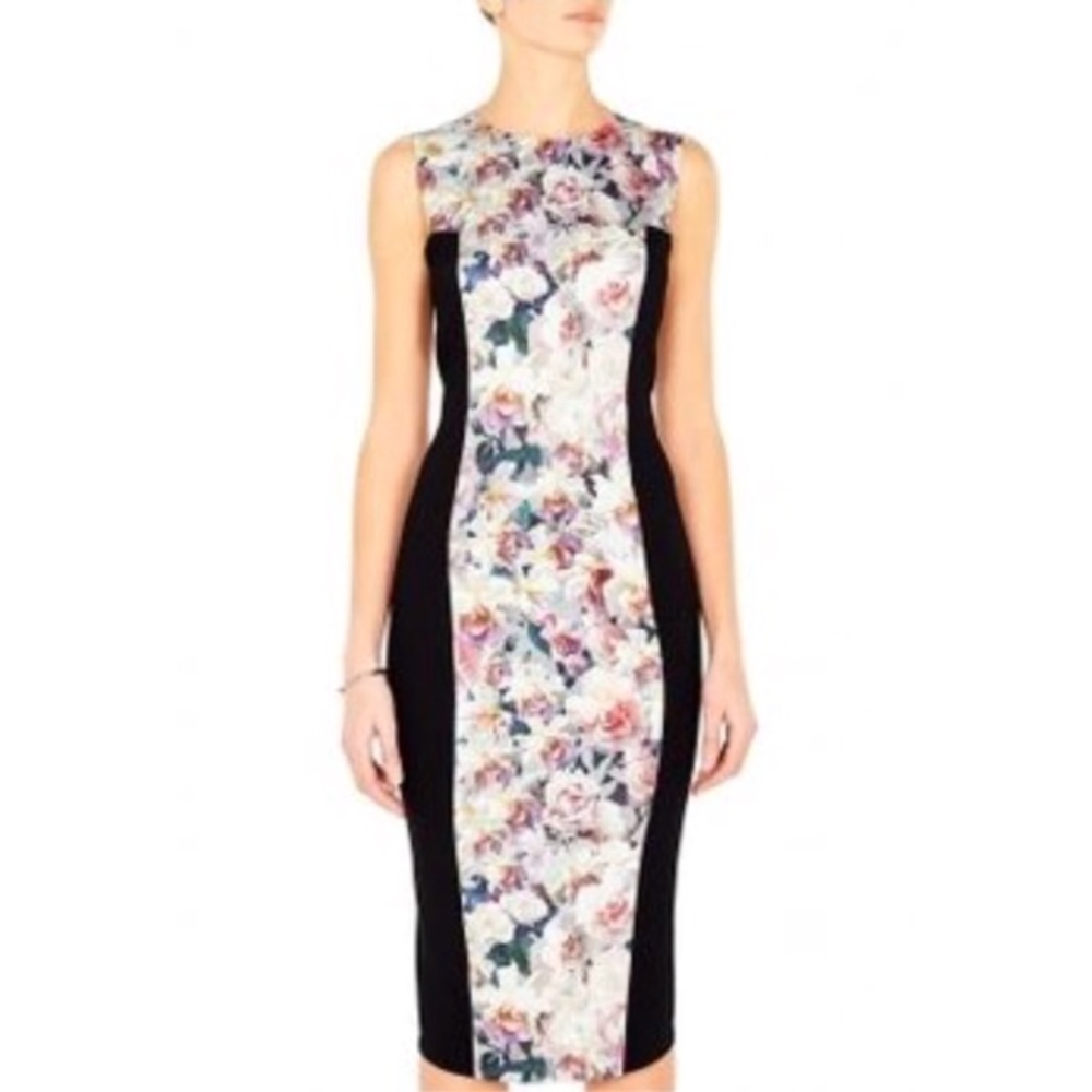 Sportmax Buono Floral Panel Bodycon Dress EUC - Picture 1 of 8